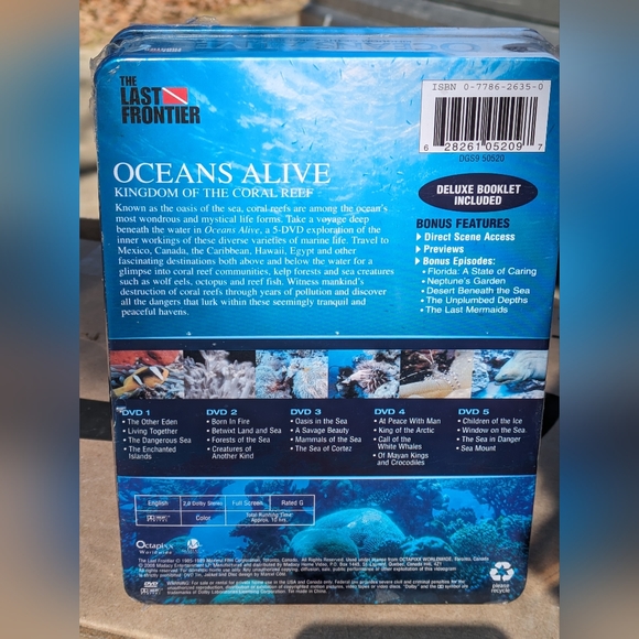 Ocean's alive Kingdom of the coral reef with removable 3D magnet. NIB 5 DVD set - Picture 2 of 2